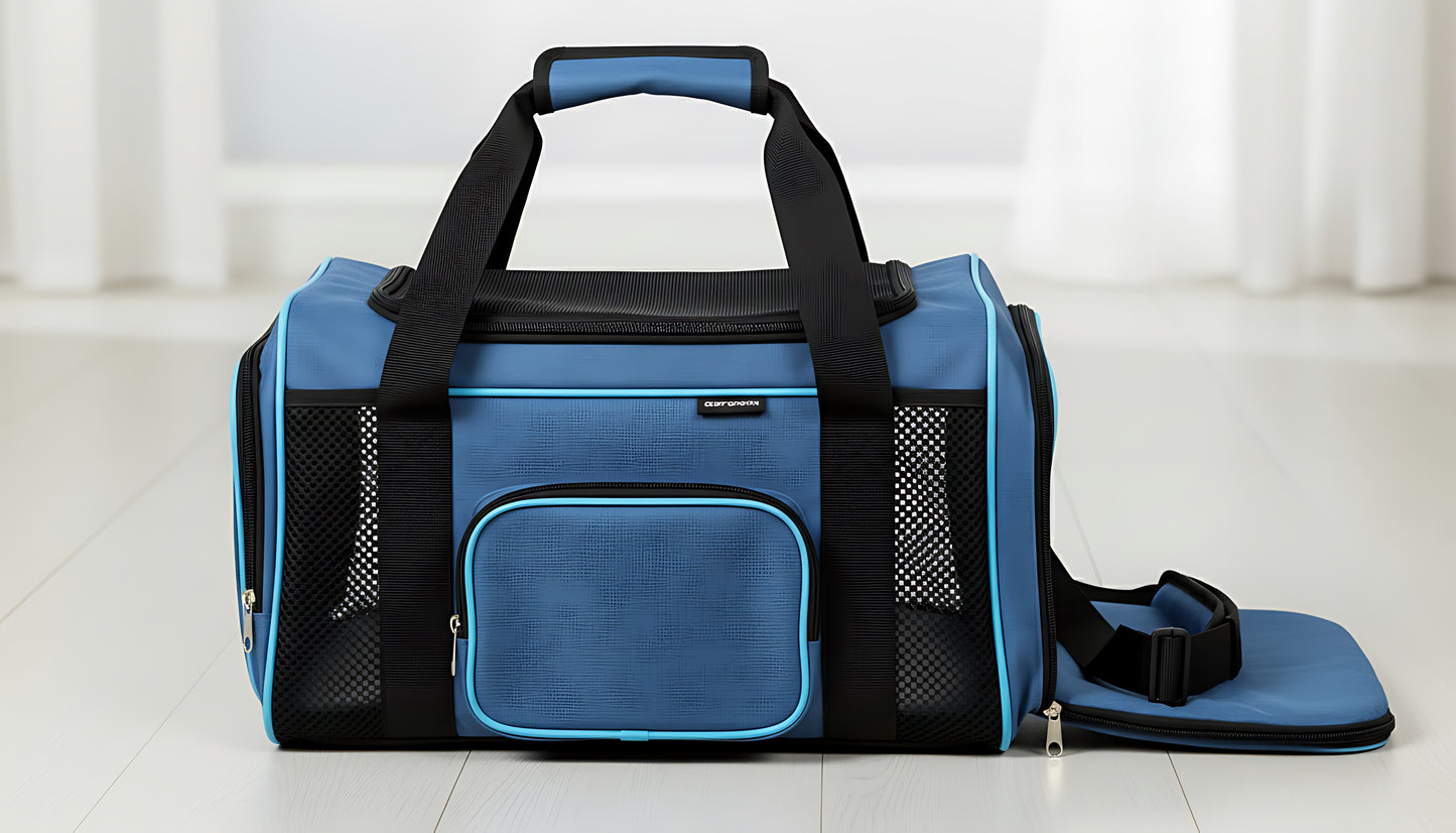 Foldable Pet Travel Carrier Bag (Breathable & Lightweight)