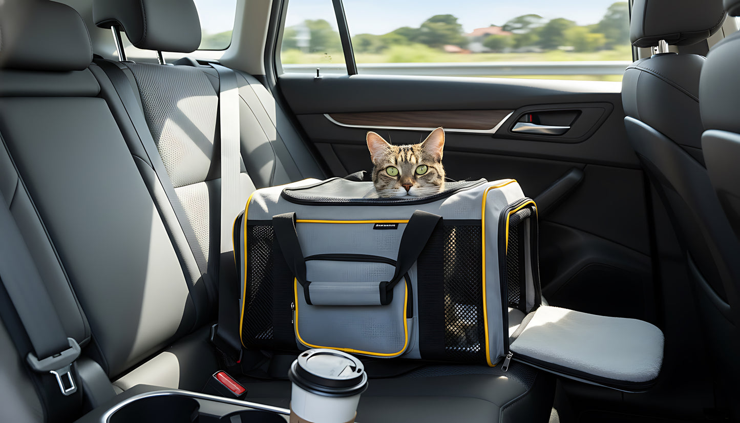 Foldable Pet Travel Carrier Bag (Breathable & Lightweight)