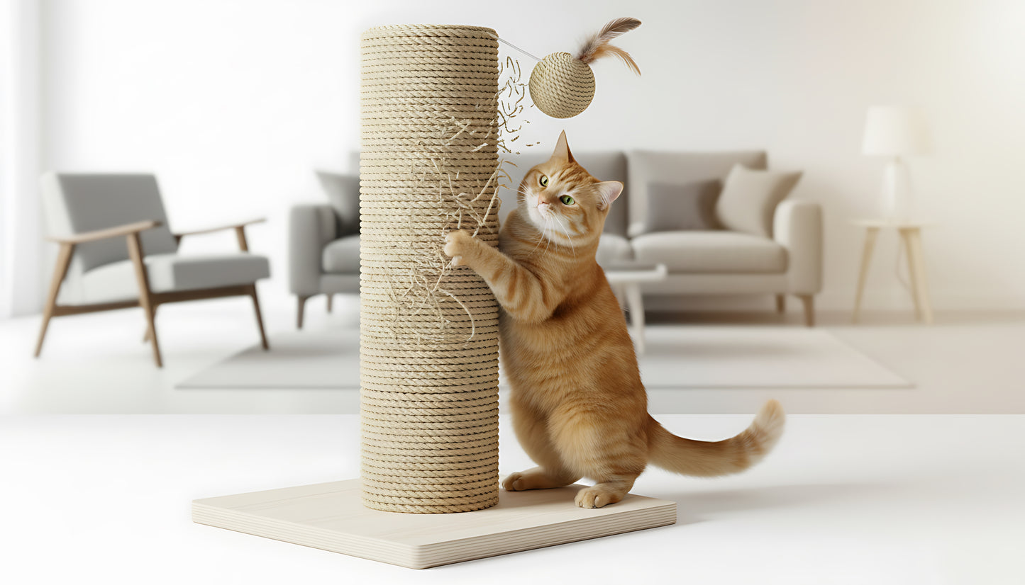 Durable Cat Scratching Post with Sisal Rope (Furniture Protection)