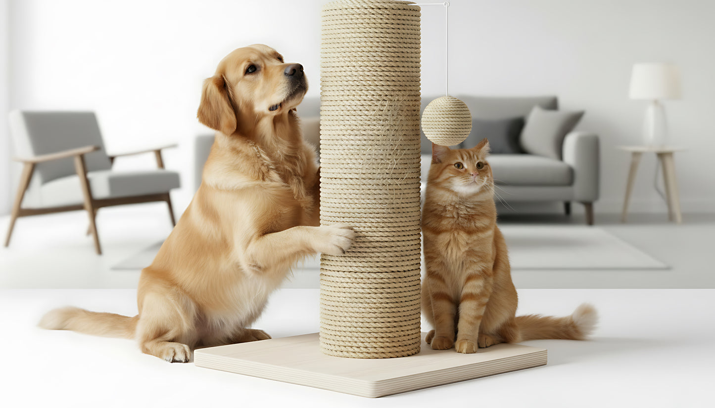 Durable Cat Scratching Post with Sisal Rope (Furniture Protection)
