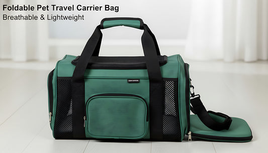 Foldable Pet Travel Carrier Bag (Breathable & Lightweight)