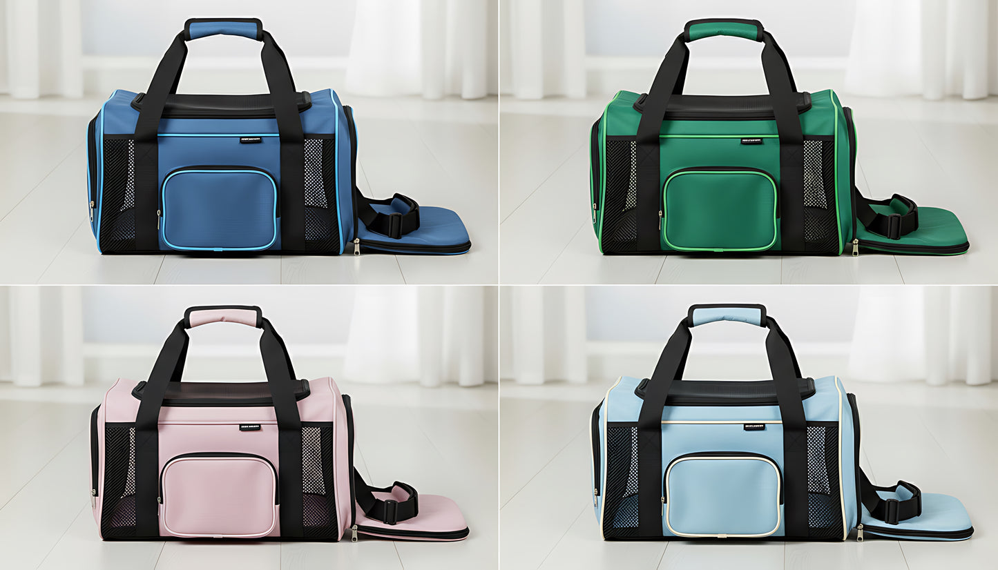 Foldable Pet Travel Carrier Bag (Breathable & Lightweight)