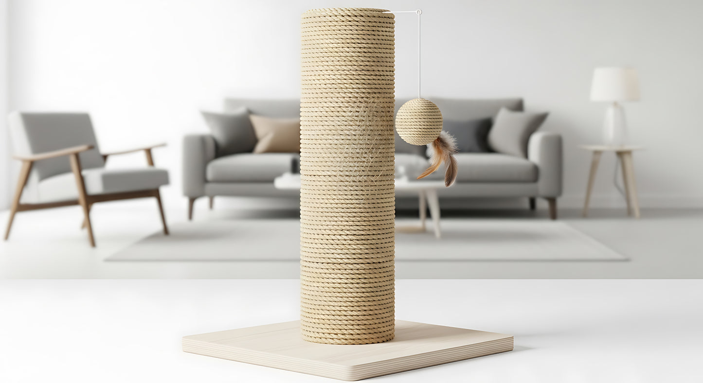Durable Cat Scratching Post with Sisal Rope (Furniture Protection)