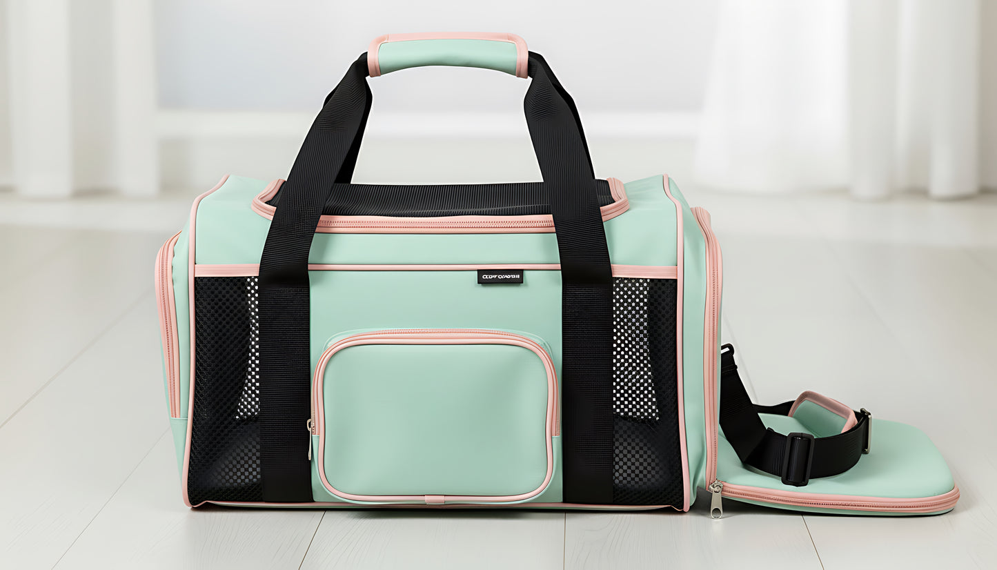 Foldable Pet Travel Carrier Bag (Breathable & Lightweight)
