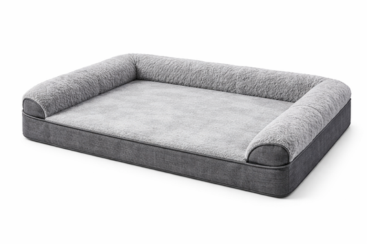 Orthopedic Memory Foam Dog Bed – Washable Cover, Non-Slip Base