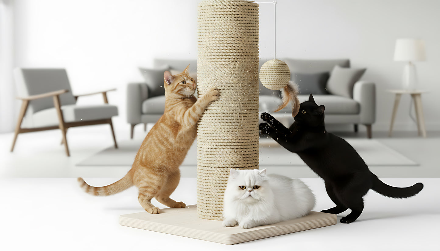 Durable Cat Scratching Post with Sisal Rope (Furniture Protection)